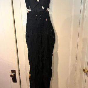 90s, Jordache, Black, Corduroy, Overalls, Large